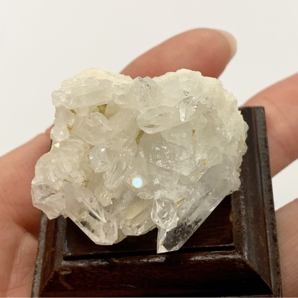 Quartz Crystal cluster pointed tips mounted vintage decor natural stone boho - Picture 7 of 10